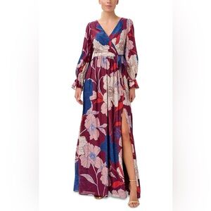 Adrianna Papell Chiffon Floral Maxi Dress